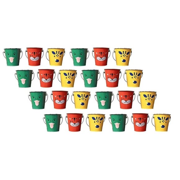 Learn & Play Metal Pail Set Animal Design, 24 pack - Picture 1 of 5